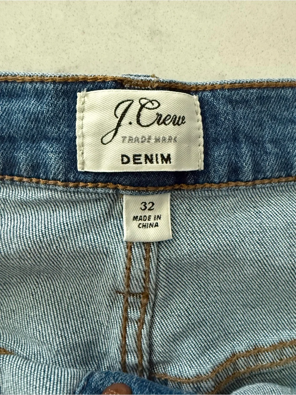 J. Crew Medium Blue Button-Front Denim Mini Skirt